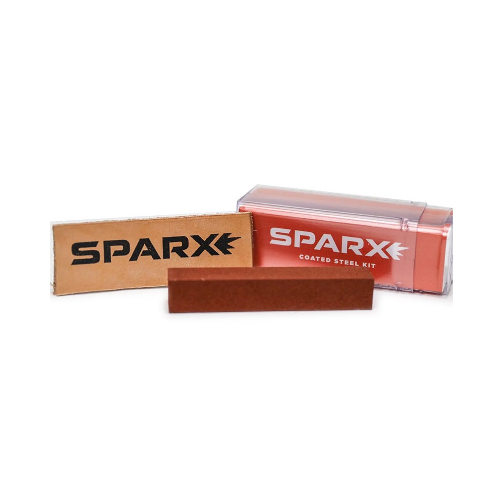 Coated steel kit de 1 pierre + 1 pièce cuir pour Sparx Coated steel kit de 1 pierre + 1 pièce cuir pour Sparx