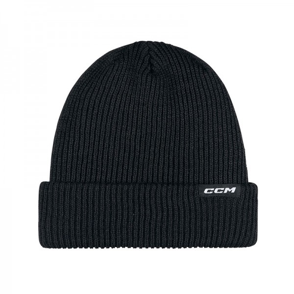 Bonnet CCM Team Cuffed adulte noir
