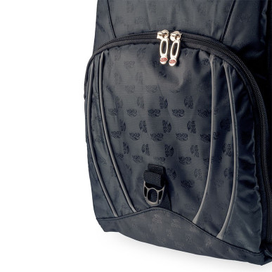 Sac à dos EDEA Trolley Jacquard noir à roulettes