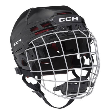Casque CCM Tacks 70 noir Combo avec grille argent Enfant