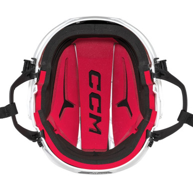 Casque CCM Tacks 70 blanc Combo avec grille argent Enfant