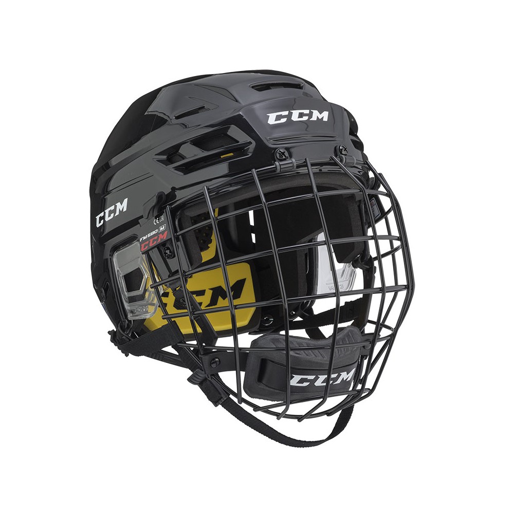 Casque CCM Tacks 210 Combo noir avec grille noire