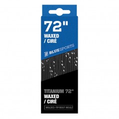 Lacets BLUE SPORTS Titanium Waxed ciré noir gris blanc
