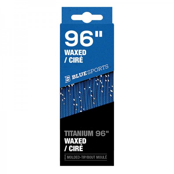 Lacets BLUE SPORTS Titanium Waxed ciré bleu