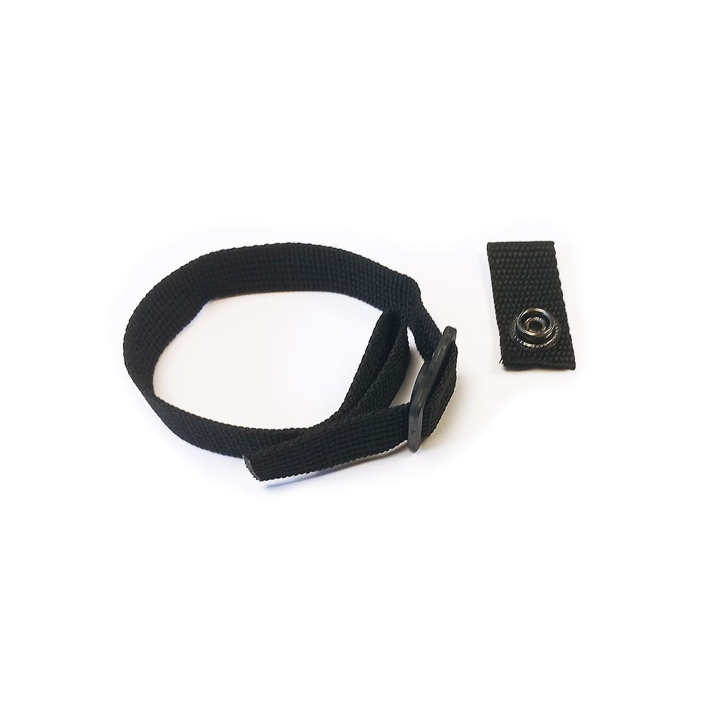 Jugulaire noire 2 pièces avec clips pour casque